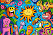 do hand drawn doodle art illustration