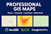 design professional route maps and study area maps