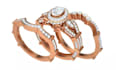 create 3d chain bracelet design, 3d stackable ring  modeling, 3d solitaire ring