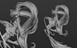 sculpt 3d anime figure, diorama, 3d model for printing