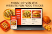 create menu driven wix website for food trucks