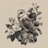 draw an animal and botanical illustration