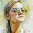 draw a watercolor pop art portrait