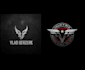 create a tactical, military style logo with guns, shields