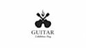 design super crossed guitar logo