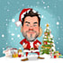 draw a christmas cartoon caricature