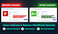 remove wordpress malware, fix hacked website and secure your site
