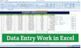 do excel data entry