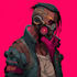illustrate you as a cyberpunk style character