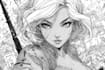 illustrate comic book page manga anime graphic