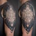 create sleeve tattoo design in geometric style