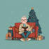 draw christmas illustrations for anything