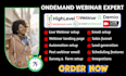 setup webinar funnel gohighlevel webinar funnel webinarjam ewebinar everwebinar
