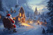 illustrate christmas card, christmas character