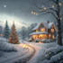 make a christmas illustration and christmas card