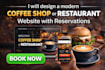 create a restaurant reservation website with admin panel