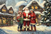 draw christmas card, invitation with watercolor