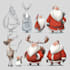 illustrate christmas card, christmas character