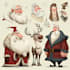 illustrate christmas card, christmas character