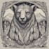 create animal linocut tshirt design