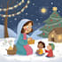 christmas children book illustration, bible illustration