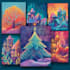 draw greeting, christmas, birthday card, postcard