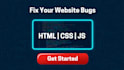 website bug fix, HTML CSS js fix, responsive website repair