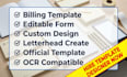 design official document invoice template ocr letterhead editable invoice form