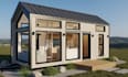 design modern tiny house plans, 3d tiny  home model, and small space layout