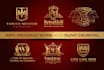 do modern luxury or heraldic logo design with hand drawing