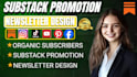 do substack promotion substack subscribers newsletter design