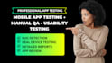 app testing mobile app testing QA manual testing usability testing app review