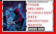 design cybersecurity website, IT consultant, data protection website