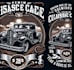 do premium classic car print logo t shirt design