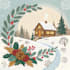 create a beautiful illustrated christmas card