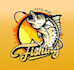modern fish food logo design