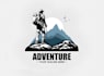 do modern hiking logo design