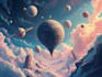 illustrate a surreal landscape or city drawing