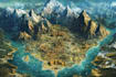 draw a wonderful custom fantasy map