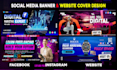 create website cover header and banner design