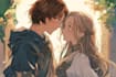 draw a couple illustration in anime style