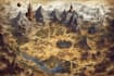 do medieval fantasy map, isometric vector map