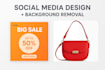 provide social media design background removal service