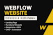 build, rebuild, migrate, fix webflow website development as full stack developer