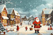 create a beautiful illustrated christmas card