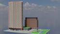 model 3d low poly buildings for you in blender