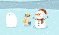 create a winter snow play invitation for kids