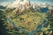 illustrate medieval fantasy and sci fi maps