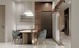 restyle 3dminimalist interior,cgi bedroom decor,wall panel design,dinning layout
