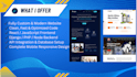 create a modern responsive website using HTML CSS js react